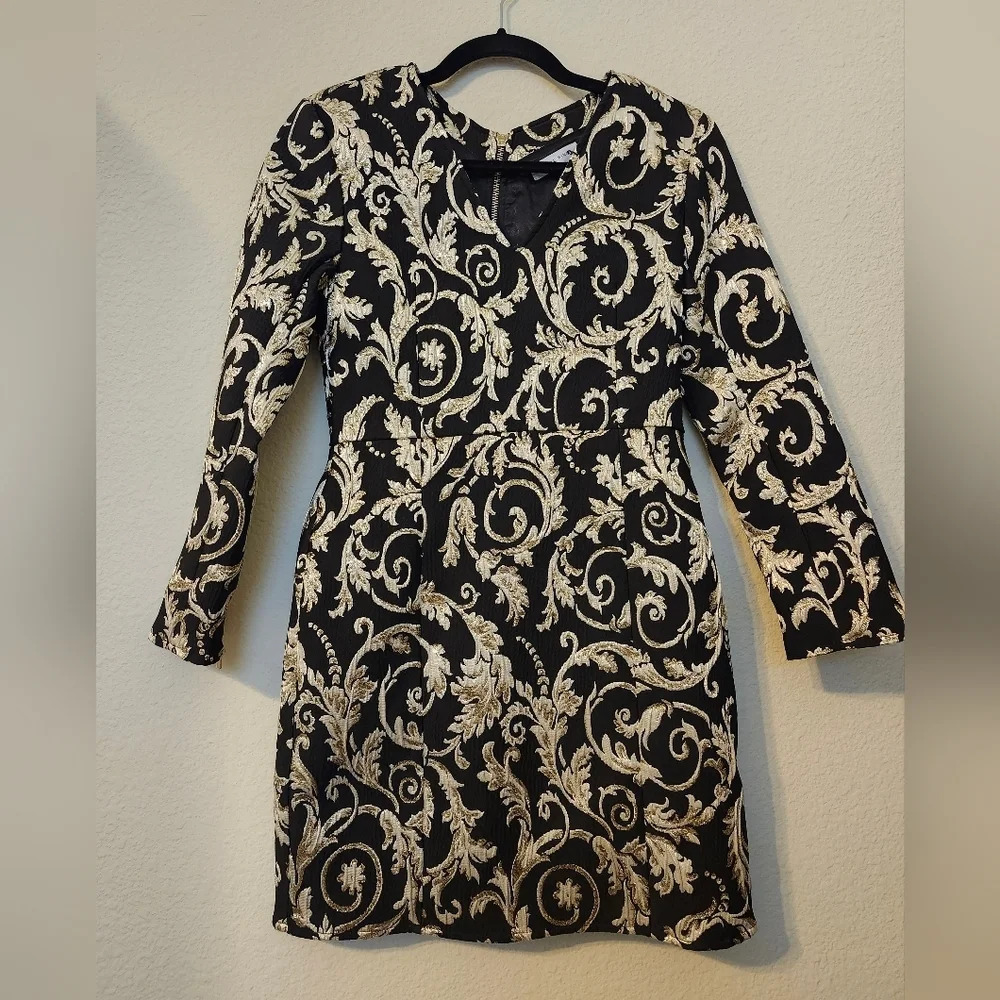 Anine Bing Brocade Foil Mini Dress - Picture 2 of 13